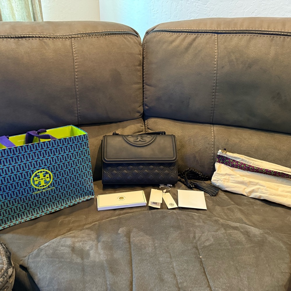 Tory Burch Black Quilted Bag